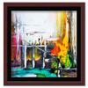 10x10 Frame with Mat - Brown 13x13 Frame Wood Made to Display Print or Poster Measuring 10 x 10 Inches with Black Photo Mat view 4