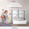 CAPHAUS Kids' Toy Storage Organizer, Open Storage Cubby, Multifunctional Book, Toy Storage Cabinet, Book, Shelf for Nursery, Playroom, Closet, Home Organization Toy Bookcase, E. White-33'' Height view 2