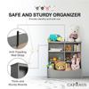 CAPHAUS Kids' Toy Storage Organizer, Open Storage Cubby, Multifunctional Book, Toy Storage Cabinet, Book, Shelf for Nursery, Playroom, Closet, Home Organization Toy Bookcase, E. White-33'' Height view 4