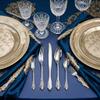 A  HOUSEWARE Antique Silverware Set for 8 Silvery Royal Flatware Stainless Steel 40 Pieces Eating Utensils Vintage Fork Knife Spoon Luxury Home Kitchen Restaurant Festival Parties view 2