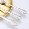 A  HOUSEWARE Antique Silverware Set for 8 Silvery Royal Flatware Stainless Steel 40 Pieces Eating Utensils Vintage Fork Knife Spoon Luxury Home Kitchen Restaurant Festival Parties view 4