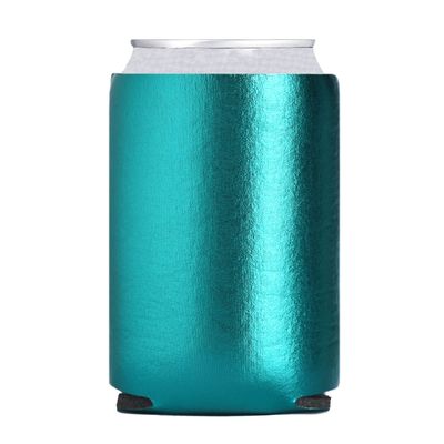 Can Cooler Sleeves Blank Poly Foam - Collapsible DIY Customizable for Parties Weddings Bulk (25, Metallic Green)