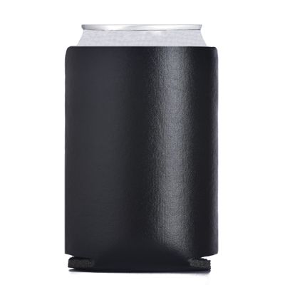 Can Cooler Sleeves Blank Poly Foam - Collapsible DIY Customizable for Parties Weddings Bulk (25, Metallic Black)