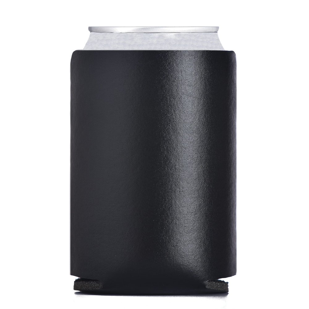 Can Cooler Sleeves Blank Poly Foam - Collapsible DIY Customizable for Parties Weddings Bulk (25, Metallic Black)