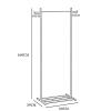 ARALEL Garment Rack Freestanding Coat Rack with Shoe Rack Small Space Metal Clothing Rack Heavy Duty Garment Rack for Hanging Clothes Bedroom Living Room Clothes Organizer, 60x39x160CM(Color:Black) view 3