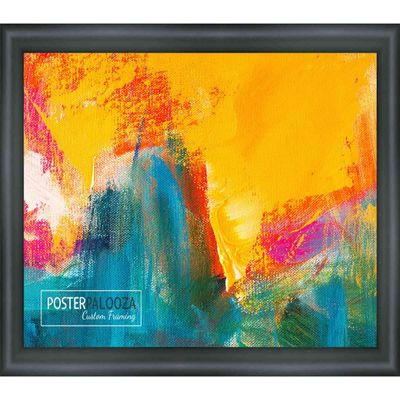 Poster Palooza 23x17 Contemporary Black Complete Wood Picture Frame with UV Acrylic Plexiglass, Foam Board Backing & Hardware Included