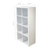 JIEJIEGAO Smart Cube 8-Cube Organizer Storage with Opened Back Shelves, Multi-Purpose Locker, 2 X 4 Cube Bookcase Book Shleves for Home, Office (White) view 2