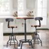 3-Piece Round Table & Chair Sets for Pub Kitchen Dining Living Party Bistro Breakfast, 1 Dining Table (30"-35.4"), 2 Counter Stools (20"-27"), Swivel Adjustable, Mostly Weld, Space-Saving,23.62" Dia view 3