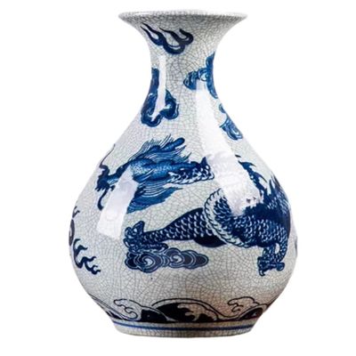 AMITVA Modern Vase for Flowers,Decorative Pottery Glazed Stoneware Vases for Living Room, Table, Bedroom, Mantel-B:31 * 18 cm