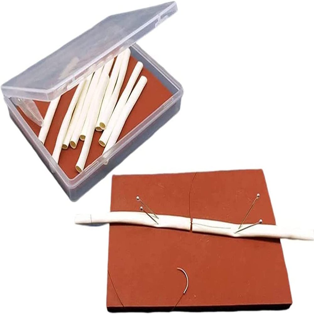 DKULMN Suture Practice Kit, Complete Suture Practice Kit for Suture Training, Microscopy Vascular Anastomosis Suture Practice Model Training Perfect for Practice, Demonstration