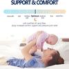 Mattress Topper Full for Back Pain, Extra Thick Mattress Pad Cover, Plush Pillow Top, Deep Elastic Pocket, Navy view 3
