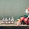 ih casa dcor Christmas Metal Star Tree 4 Tealight Holder Candle Holders & Accessories, Silver view 2