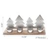 ih casa dcor Christmas Metal Star Tree 4 Tealight Holder Candle Holders & Accessories, Silver view 3