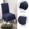 Chair Covers for Dining Room Set of 2/4/6, Stretch Parsons Chair Slipcover with Skirt Chair Covers, for Hotel Ceremony Banquet Wedding Party Kids Pets,B,6pack view 4