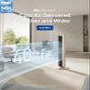 Dreo Tower Fan for Bedroom, 90 Oscillating Standing Fan with 40ft Far Airflow, 25dB Ultra Quiet DC Motor, 28ft/s Velocity, 12 Speeds, 42 inch, Smart Control, 4 Modes, 12H Timer, Pilot Pro S view 2