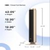 Dreo Tower Fan for Bedroom, 90 Oscillating Standing Fan with 40ft Far Airflow, 25dB Ultra Quiet DC Motor, 28ft/s Velocity, 12 Speeds, 42 inch, Smart Control, 4 Modes, 12H Timer, Pilot Pro S view 3
