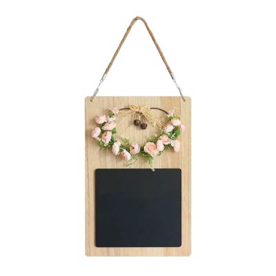 MAXHID Hanging Chalkboard Signs,Decorative Vintage Message Board Welcome Sign for Wedding, Kitchen and Store Party Decoration
