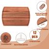 Patelai 12 Pack Large Cutting Boards Bulk Wooden Kitchen Chopping Boards for Crafts DIY Wedding Housewarming Gift(Walnut Wood,12 x 9 Inch) view 3