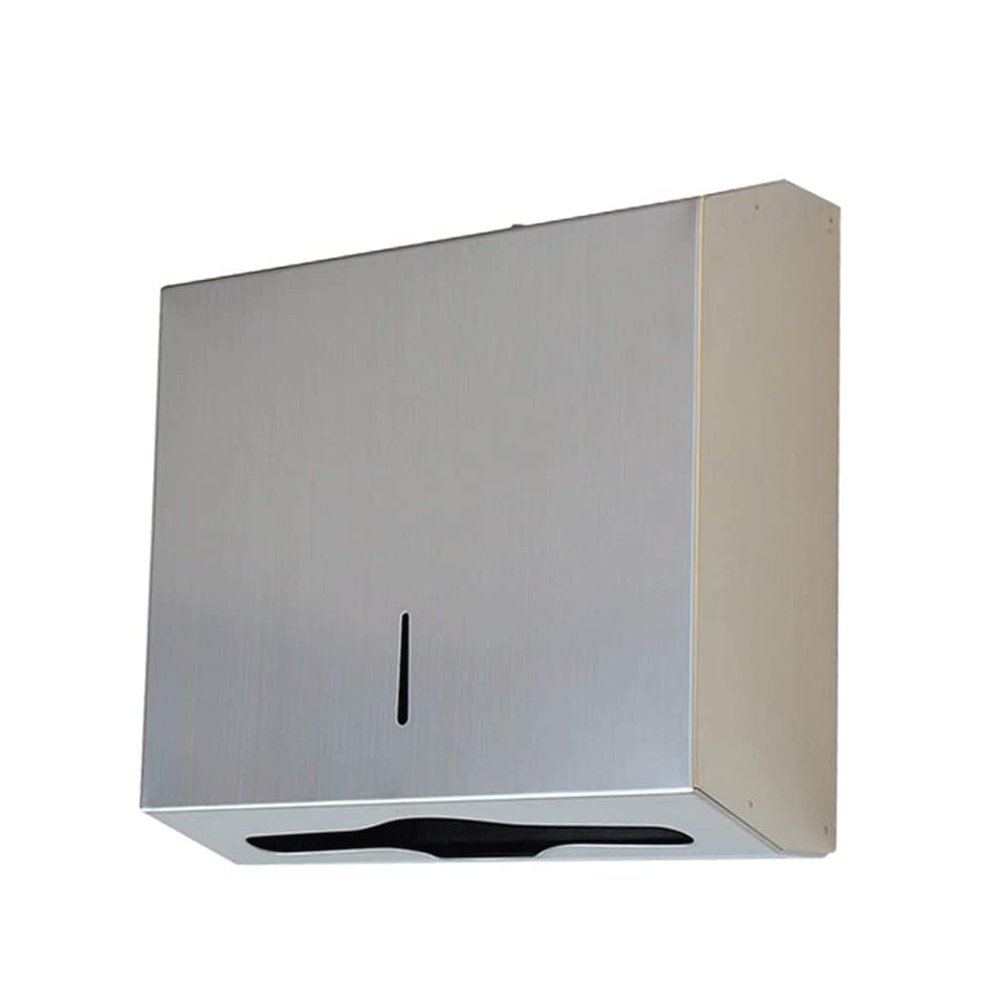 LIOONS High Capacity Paper Towel Dispenser Locking Stainless Steel Wall Mounted Commercial Hand Towel Dispenser for Office Bathroom Kitchen Stable