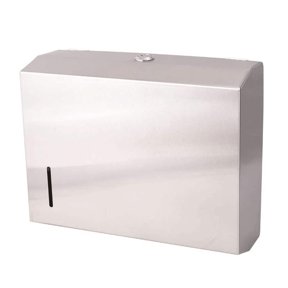 LIOONS High Capacity Stainless Steel Paper Towel Dispenser Wall Mounted with Lock Hand Towel Dispenser Commercial Waterproof Paper Towel Holders Stable