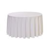 108 Inch Round Polyester Tablecloths for Weddings and Parties Multicolor (White) view 1