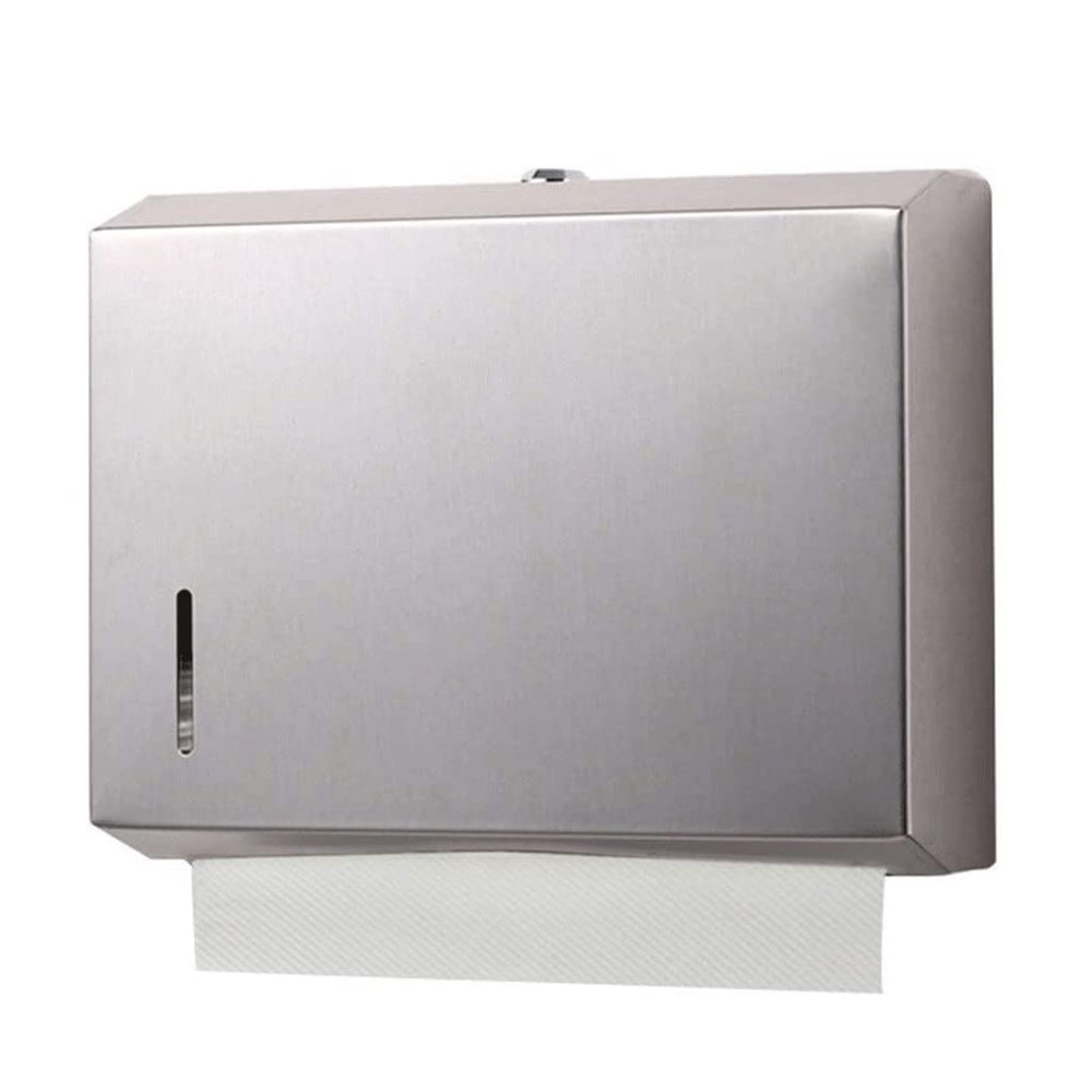 LIOONS High Capacity Lockable Paper Towel Dispenser Wall-Mounted Commercial Hand Towel Dispenser Waterproof Home Hotel Paper Towel Holders Stable