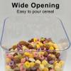 Cereal Dispenser Countertop with lids, Organization and Storage Containers for Kitchen and pantry, 5L Rice Dispenser for Cereal, Beans, Grains, Nuts, Snack,Oatmeal, Dog Food, Bird Seed, Black, 2Pc view 3