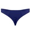 YOLAI Mens Solid Color Lingerie Micro Thong Bikini Front Hole Underwear G-String Underpants (Navy, One Size) view 3