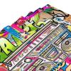 INSFBRB Colourful Graffiti 80's 90's Shower Curtain,Fashion Radio Boombox Photography Fashion Style Bathroom Curtain 72L x72W Waterproof Cloth Fabric Bathroom Decor Set with Hooks view 4