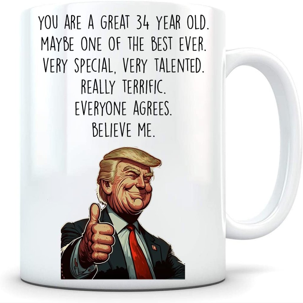 34th birthday gift for women and men, 34th birthday mug, 34 year old birthday gifts, happy 34th birthday, 34th bday party, 34th birthday gag