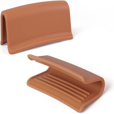 Carrotez Silicone Pot Holders, 1 Pair (2 pcs) - Cinnamon
