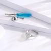 Sariel Teardrop Cremation Ring for Ashes - 925 Sterling Silver Urn Keepake Rings Memorial Jewelry for Women (Heart (White), 7) view 4