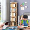360 Degree Rotation Kids Bookshelf, 6 Tier Floor Standing Solid Wood Bookcase, Picture Book Toy Book Exhibition Shelf (Color : Style 2, Size : 50.5X191.6CM) view 2