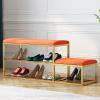 Storage Shoe Bench Shoe Storage Bench Shoes Cabinet Bench Shoe Bench with Seat 2-Tier Shoe Rack with Low and High Seats Storage Rack Organizer with Metal Frame for Hallway Living Room Bedroom Corrid view 4