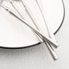 BRIIEC 18/8 304 Stainless Steel Matte Silver Flatware Silverware Set, 20pcs Satin Finish Cutlery Set for 4, Dishwasher Safe for Home Kitchen Restaurant - Small Waist Handle view 3