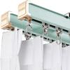 JYDQM Ceiling Curtain Track, Sliding Door Double Curtain Rods, Straight Ceiling Track Rail for Curtains, Living Room/Bedroom/Balcony Curtain Tracks System, Customizable Size (Size : 550cm/18ft) view 1