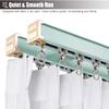 JYDQM Ceiling Curtain Track, Sliding Door Double Curtain Rods, Straight Ceiling Track Rail for Curtains, Living Room/Bedroom/Balcony Curtain Tracks System, Customizable Size (Size : 550cm/18ft) view 4