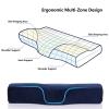 Cervical Neck Pillow for Sleeping, Orthopedic Pillows for Neck and Shoulder Pain, Cervical Memory Foam Pillows for Neck Pain Contour Pillow for Side, Back and Stomach Sleepers Beige view 2