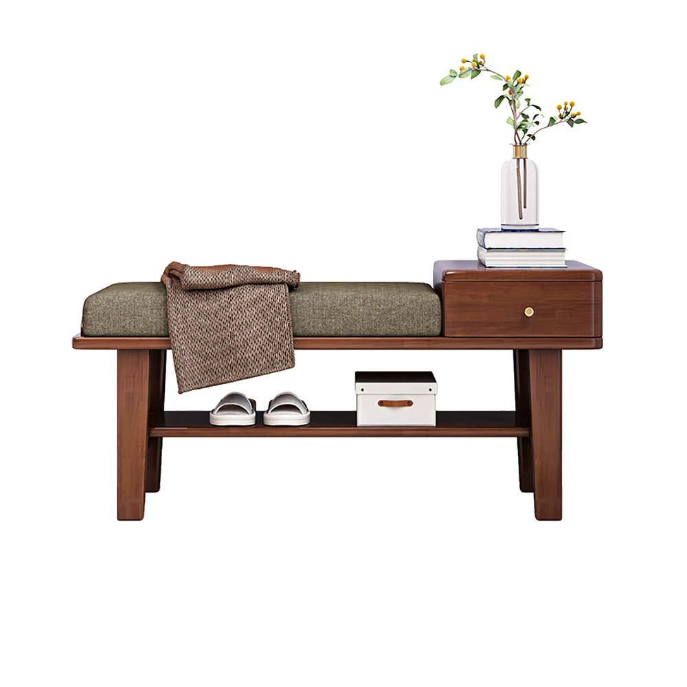 Storage Shoe Bench Shoe Storage Bench Shoes Cabinet Bench Shoe Bench with Seat Modern Shoe Storage Bench with Padded Seat Solid Wood Shoe Stool with Drawer Shoe Organizer for Hallway Bathroom Living