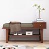 Storage Shoe Bench Shoe Storage Bench Shoes Cabinet Bench Shoe Bench with Seat Modern Shoe Storage Bench with Padded Seat Solid Wood Shoe Stool with Drawer Shoe Organizer for Hallway Bathroom Living view 2