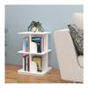 White Wood Rotation Square Bookshelf, Book CD Photo Frame pictorial Storage Shelf Corner Bookcase, Large Capacity Book Display Shelf (Size : 2 Tier) view 1