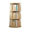 360 Degree Rotary Bookshelf, Home Kindergarten Library Solid Wood Bookcase, Picture Book Toy Book Exhibition Display Shelf (Size : 3 Tier) view 1