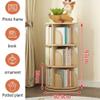 360 Degree Rotary Bookshelf, Home Kindergarten Library Solid Wood Bookcase, Picture Book Toy Book Exhibition Display Shelf (Size : 3 Tier) view 2