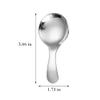 AMNGYOOK 6PCS Stainless Steel Short Handle Spoons, Silver Coffee Spoon Short Mini Teaspoon Powder Scoops Suitable for Home Kitchens, Restaurants, Cafes, and Cake Shops (Silver) view 2