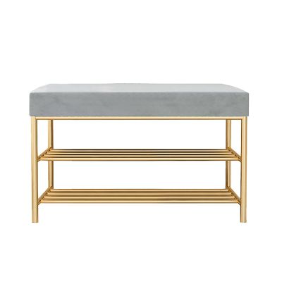 Storage Shoe Bench Shoe Storage Bench Shoes Cabinet Bench Shoe Bench with Seat Shoe Rack Bench 2 Tier Storage Shelf Shoe Organizer with Anti-slip Foot Pad Padded Bench for Entryway Bathroom Living R