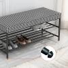 Storage Shoe Bench Shoe Storage Bench Shoes Cabinet Bench Shoe Bench with Seat Shoe Rack Bench 2 Tier Storage Shelf Shoe Organizer with Anti-slip Foot Pad Padded Bench for Entryway Bathroom Living R view 2