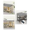 Storage Shoe Bench Shoe Storage Bench Shoes Cabinet Bench Shoe Bench with Seat Shoe Rack Bench 2 Tier Storage Shelf Shoe Organizer with Anti-slip Foot Pad Padded Bench for Entryway Bathroom Living R view 3