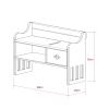 IBOWZ Storage Shoe Bench Shoe Storage Bench Shoes Cabinet Bench Shoe Bench with Seat Entryway Bench Modern Shoe Organizer with Storage and Drawer Shoe Rack Stool for Entryway Hallway Living Room view 2