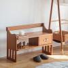 IBOWZ Storage Shoe Bench Shoe Storage Bench Shoes Cabinet Bench Shoe Bench with Seat Entryway Bench Modern Shoe Organizer with Storage and Drawer Shoe Rack Stool for Entryway Hallway Living Room view 3