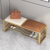 IBOWZ Storage Shoe Bench Shoe Storage Bench Shoes Cabinet Bench Shoe Bench with Seat Entryway Shoe Rack Shoe Storage Bench with Seat Cushion 1-Tier Metal Frame,for Hallway Living Room,80 x 35 x 45 CM view 1